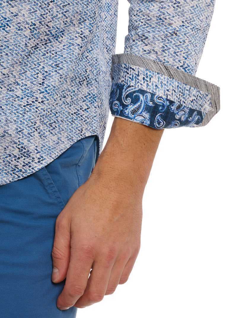 Blue Robert Graham Kaimana Long Sleeve Button Down Shirt | 651982XKY