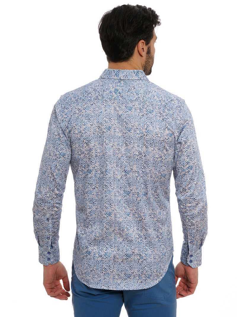 Blue Robert Graham Kaimana Long Sleeve Button Down Shirt | 651982XKY