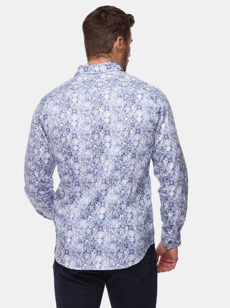 Blue Robert Graham Kano Long Sleeve Button Down Shirt | 927613QPG