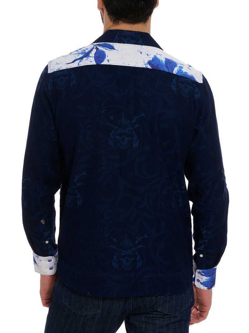 Blue Robert Graham Limited Edition Blue Murro Long Sleeve Button Down Shirt | 015674KOU