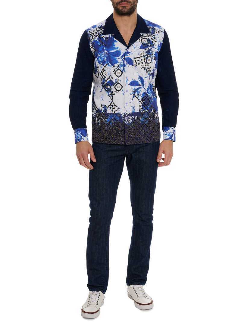 Blue Robert Graham Limited Edition Blue Murro Long Sleeve Button Down Shirt | 015674KOU