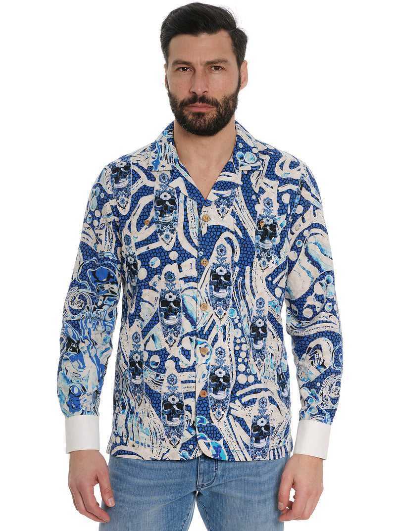 Blue Robert Graham Limited Edition Surfin Skull Jacket | 098742EPZ