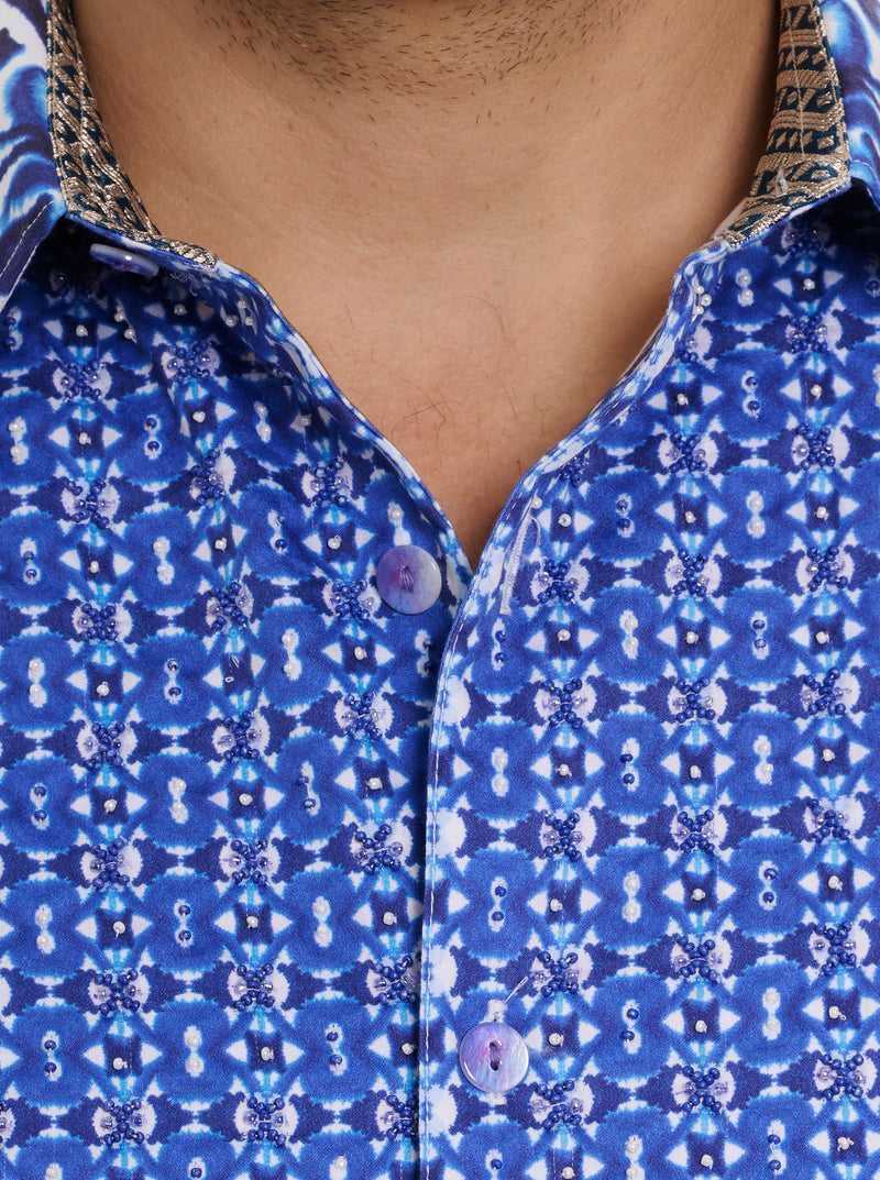 Blue Robert Graham Limited Edition The Thera Long Sleeve Button Down Shirt | 786591PKV