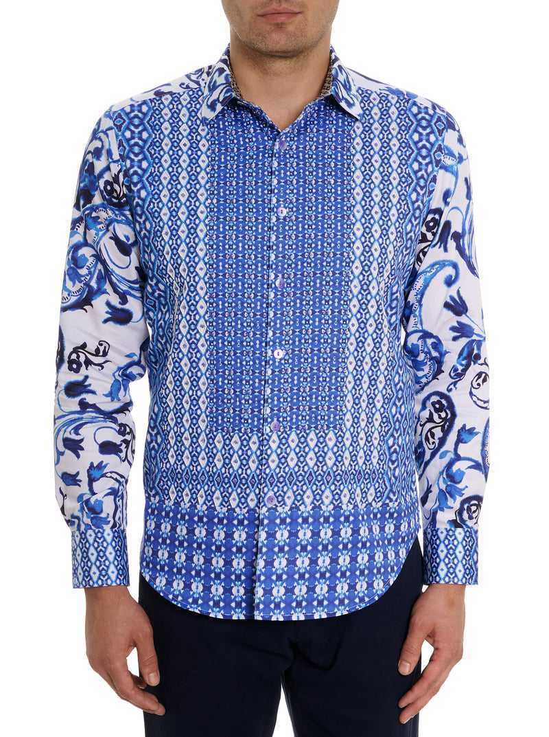 Blue Robert Graham Limited Edition The Thera Long Sleeve Button Down Shirt | 786591PKV