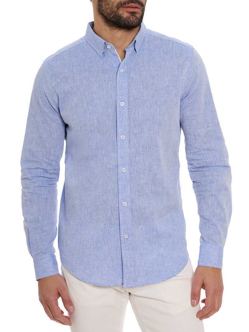 Blue Robert Graham Palmer Long Sleeve Button Down Shirt | 576914RCT