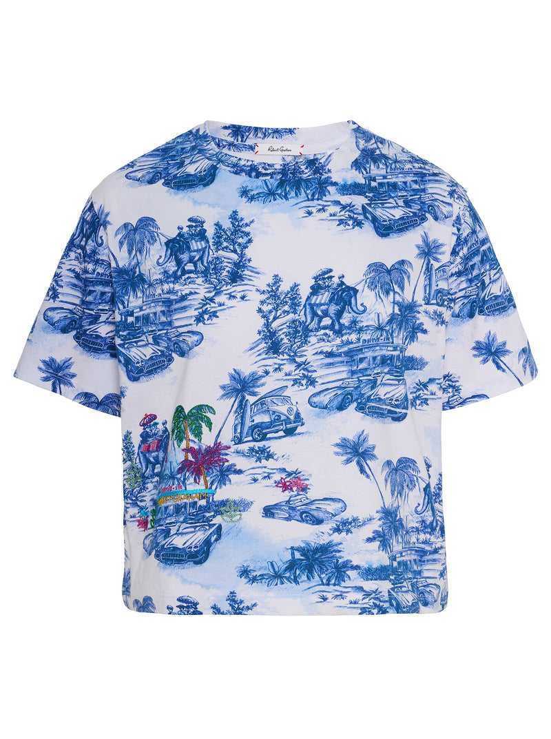 Blue Robert Graham Toile De Joy T-shirt | 435971AOC