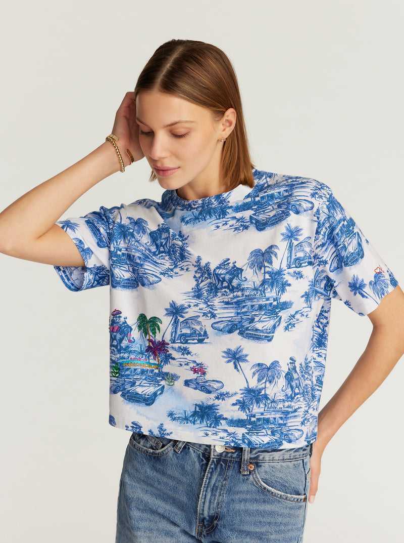 Blue Robert Graham Toile De Joy T-shirt | 435971AOC