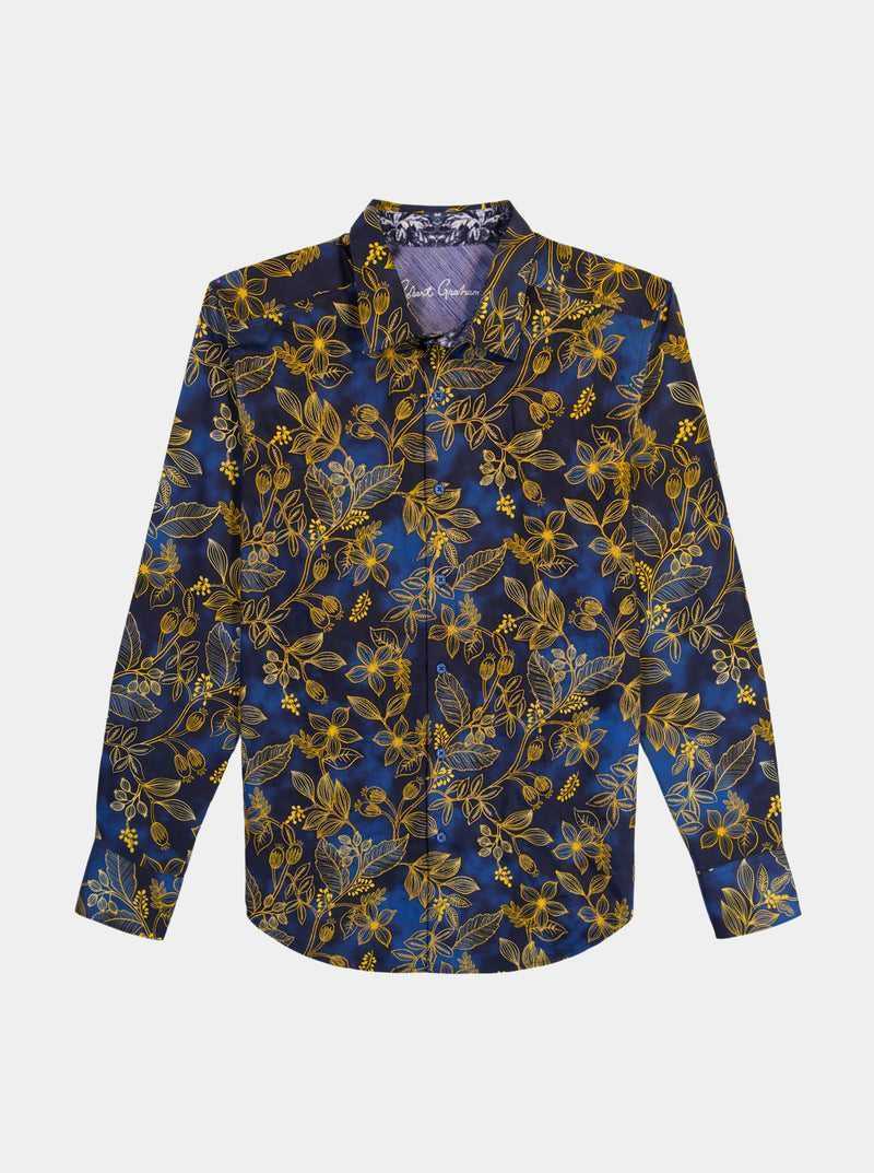 Blue Robert Graham Valmont Long Sleeve Button Down Shirt | 057961BVD