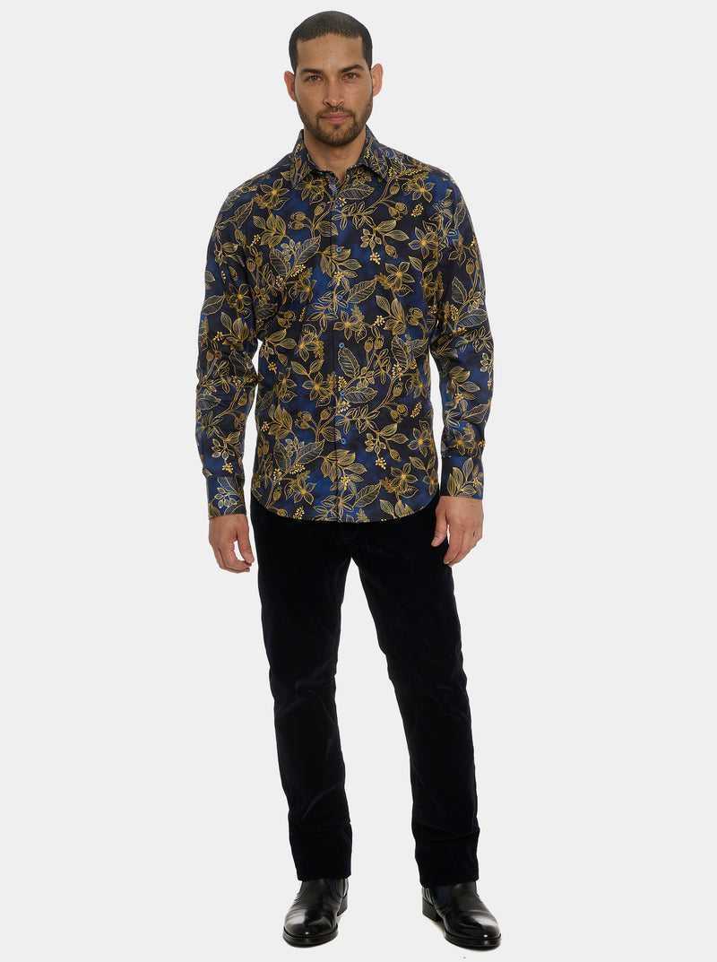 Blue Robert Graham Valmont Long Sleeve Button Down Shirt | 057961BVD