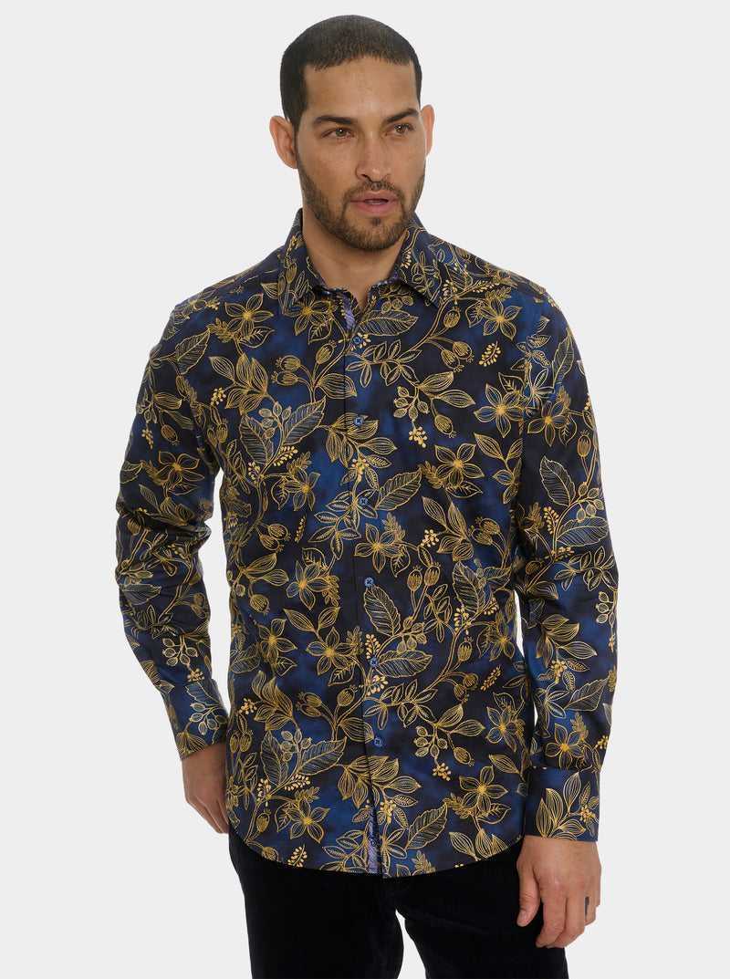 Blue Robert Graham Valmont Long Sleeve Button Down Shirt | 057961BVD