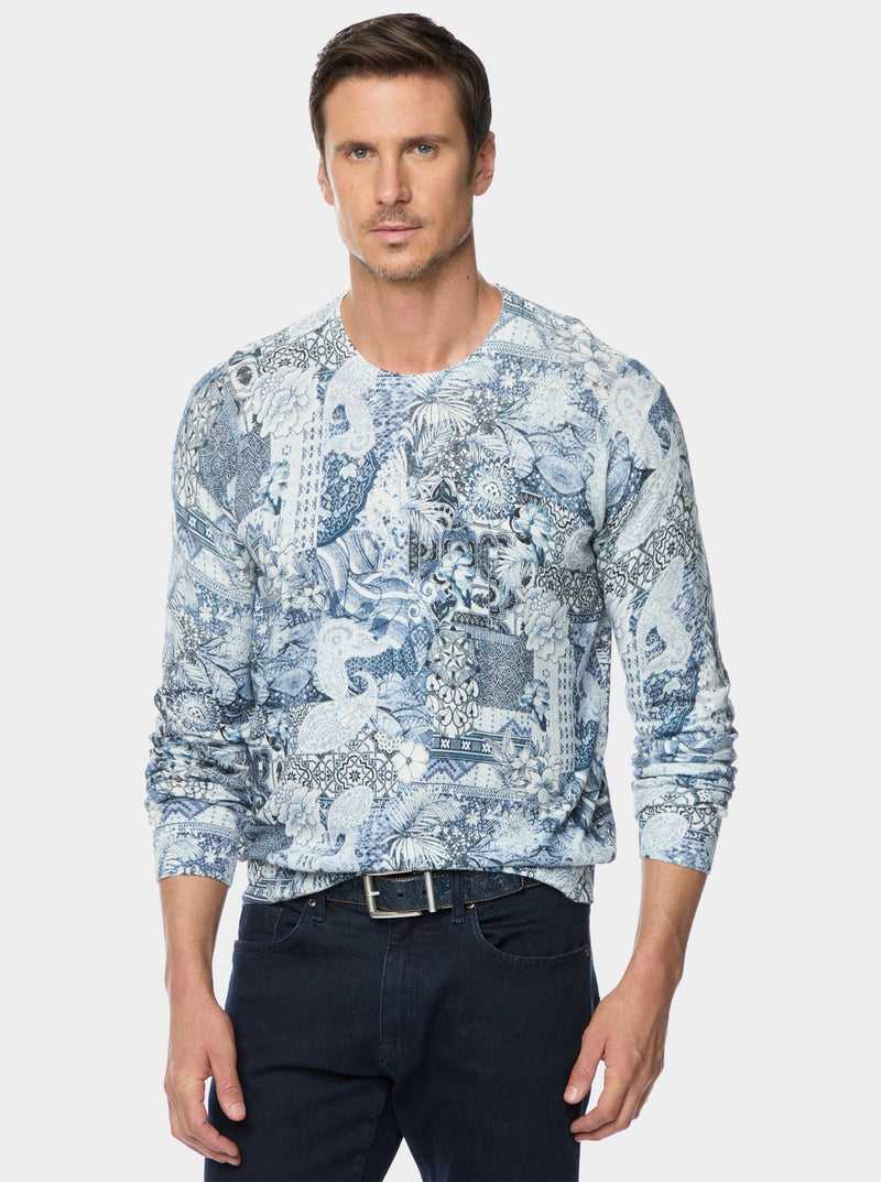 Blue Robert Graham Valtos Long Sleeve Knit | 195472JAT