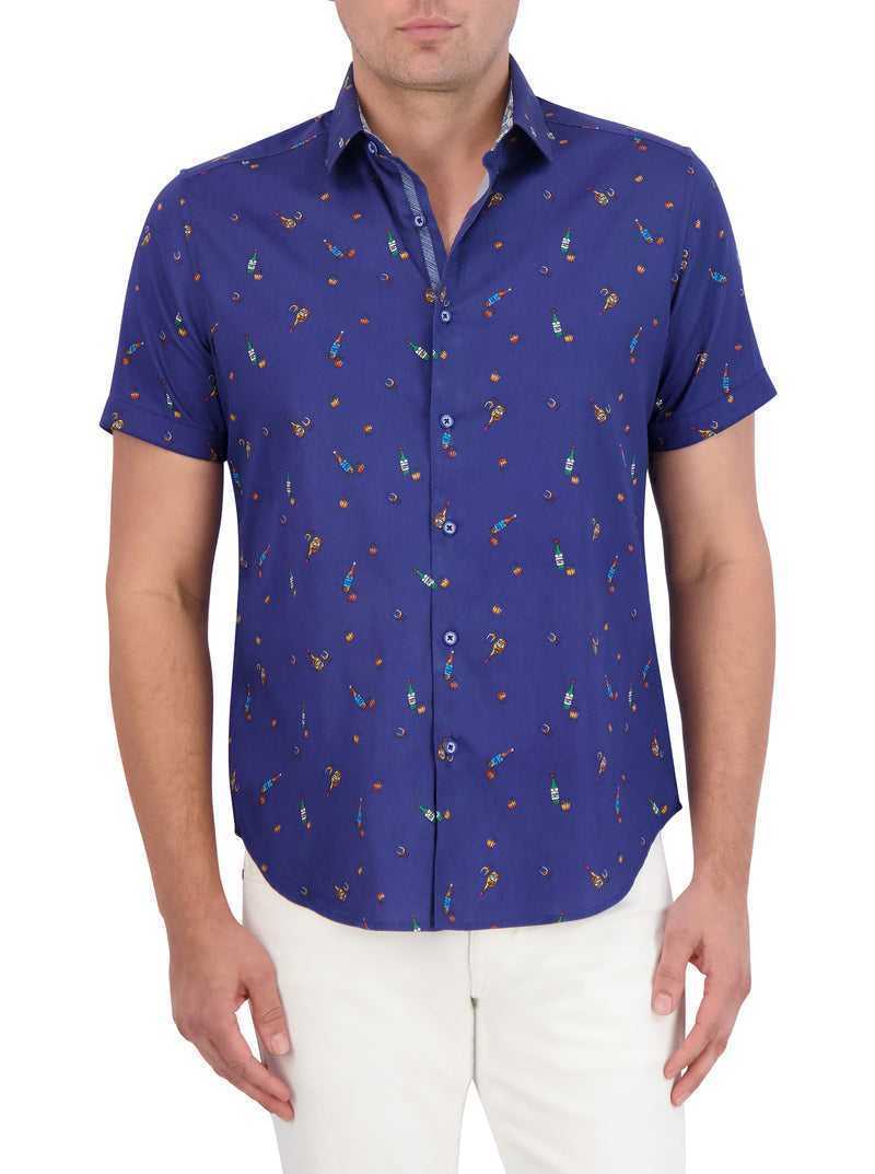 Classic Robert Graham Good-night Short Sleeve Button Down Shirt | 094137CEL