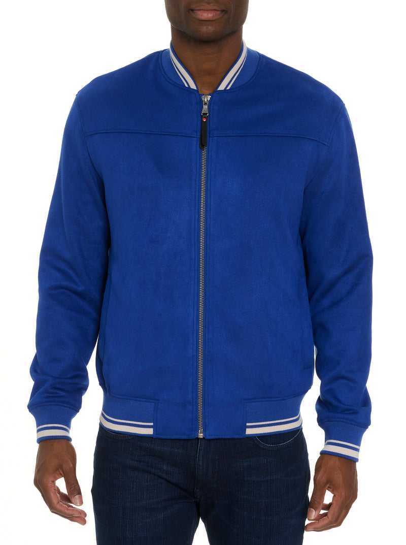 Cobalt Robert Graham Suede Bomber Jacket | 540138BPT