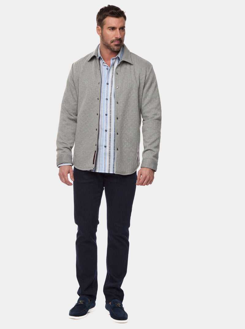 Grey Robert Graham Billard Knit Jacket | 159034ADV