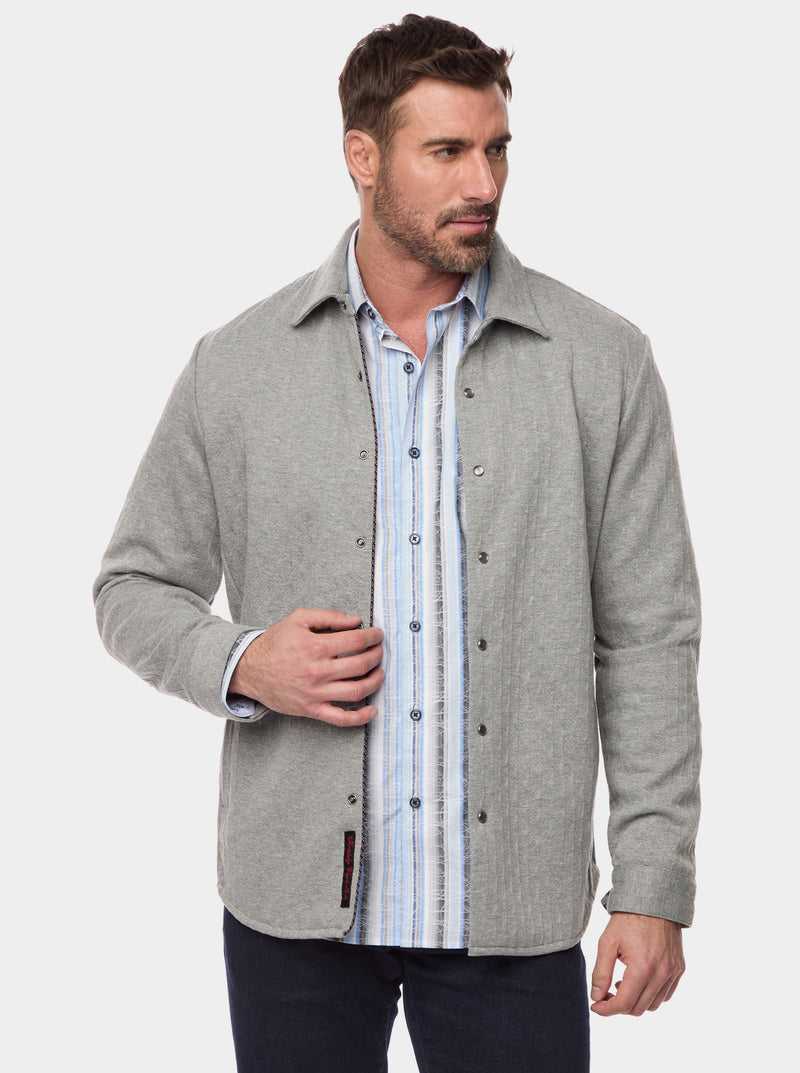 Grey Robert Graham Billard Knit Jacket | 159034ADV