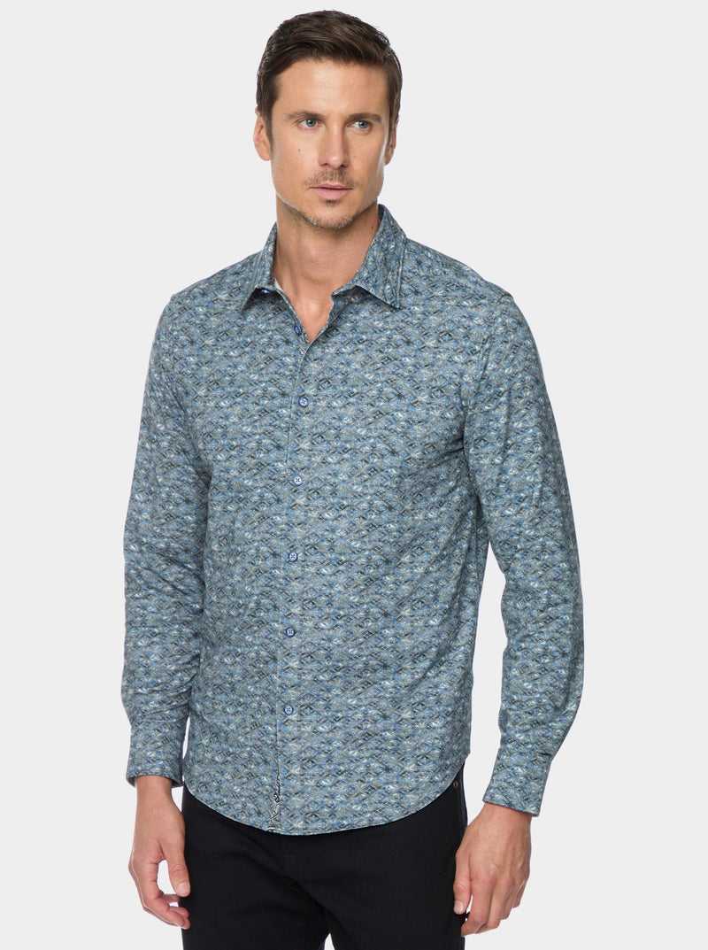 Grey Robert Graham Clarendon Long Sleeve Button Down Shirt | 852740SXK