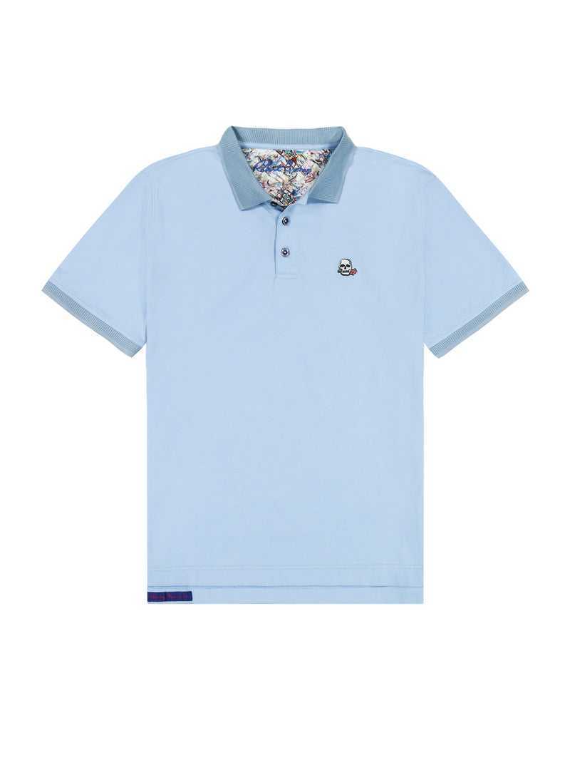 Light Blue Robert Graham Archie Polo Tall | 264807HBE