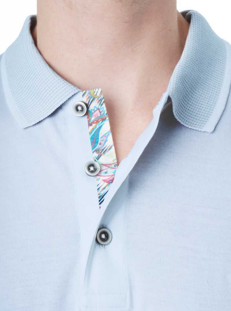 Light Blue Robert Graham Archie Polo Tall | 264807HBE