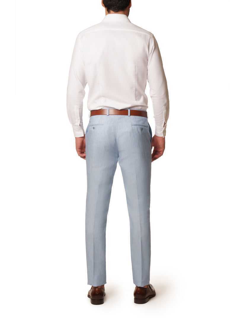 Light Blue Robert Graham Linen Dress Pant | 946728XWH