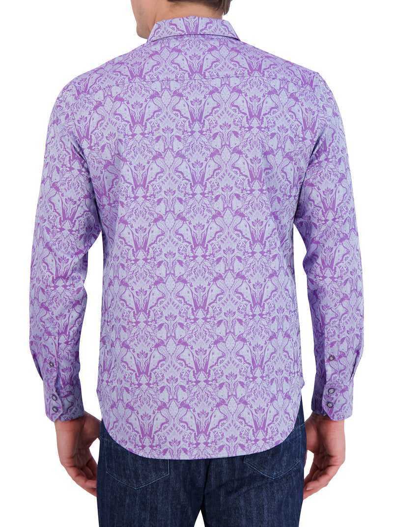 Lilac Robert Graham Highland Long Sleeve Button Down Shirt | 264758DGQ