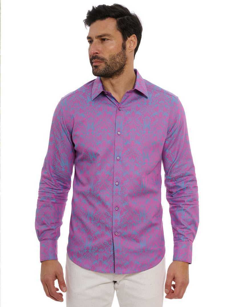 Lilac Robert Graham Highland Long Sleeve Button Down Shirt | 264758DGQ