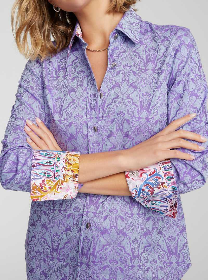 Lilac Robert Graham Priscilla Shirt | 427081BNW