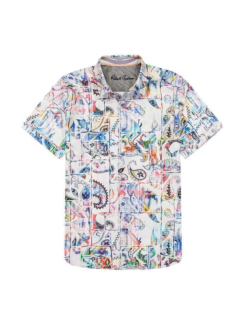 Multi Robert Graham Belize Short Sleeve Button Down Shirt | 476852YNI