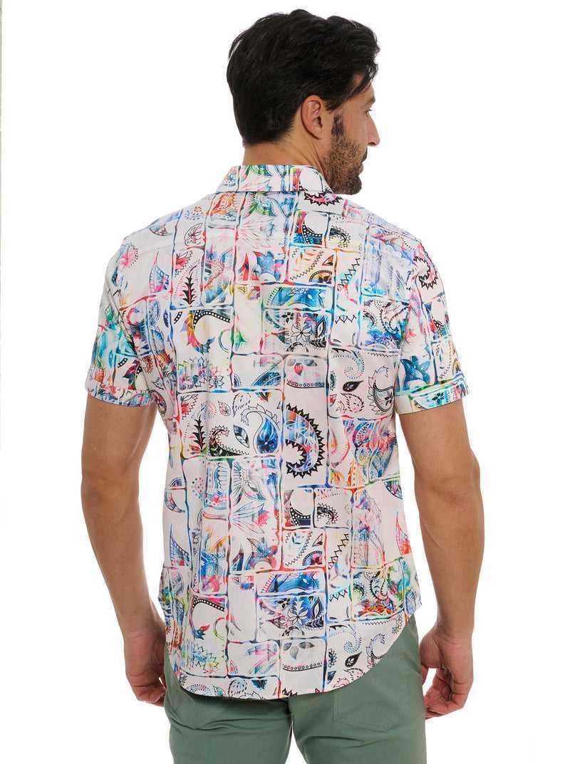 Multi Robert Graham Belize Short Sleeve Button Down Shirt | 476852YNI