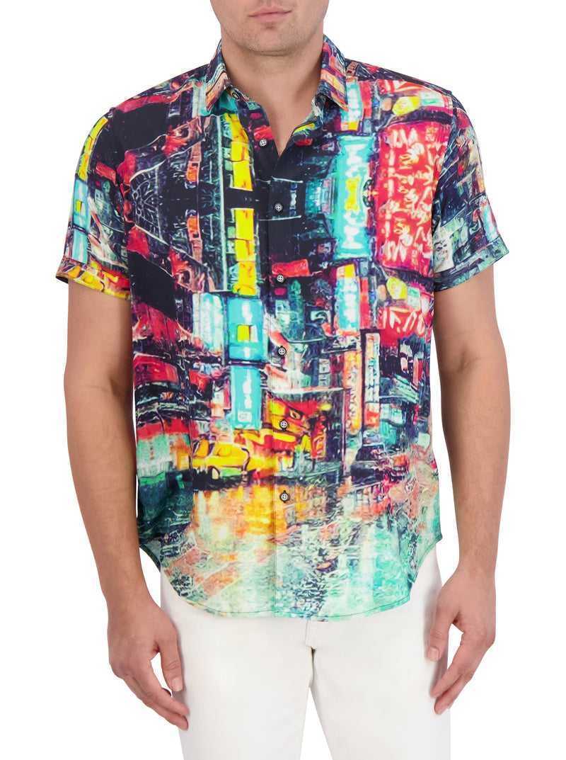 Multi Robert Graham Boreal Short Sleeve Button Down Shirt | 507328NUG