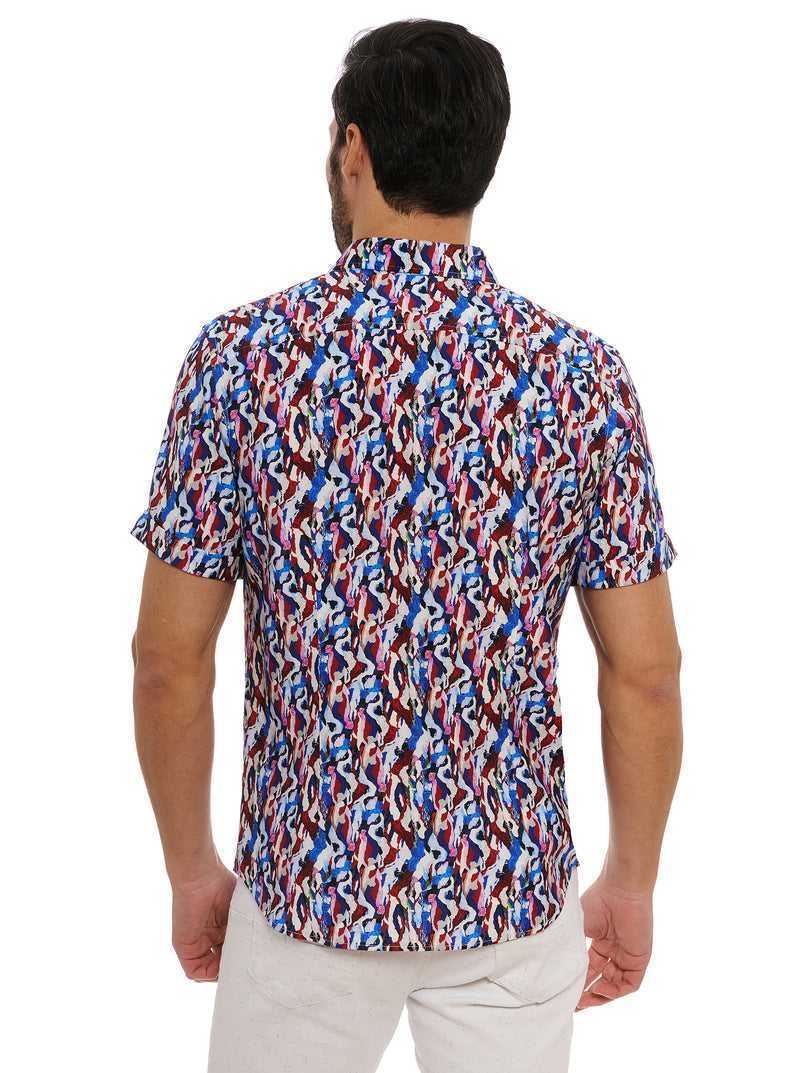 Multi Robert Graham Crue Short Sleeve Button Down Shirt | 265870WCG