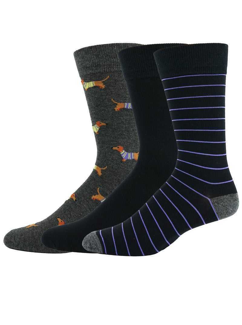 Multi Robert Graham Dachshund 3 Pack Socks | 439601AHM