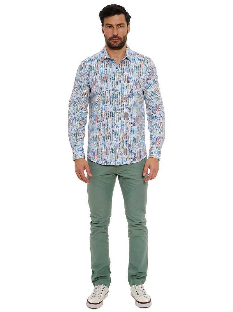 Multi Robert Graham Delray Long Sleeve Knit Shirt | 518974ZJY