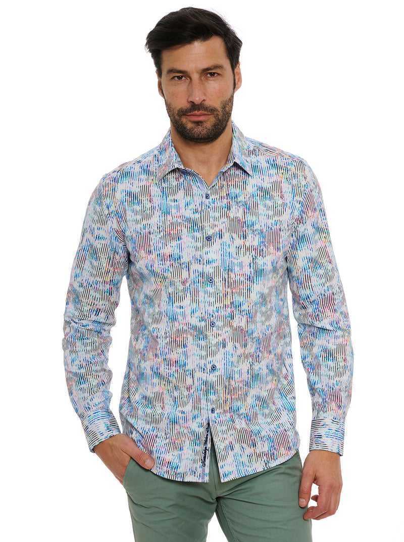 Multi Robert Graham Delray Long Sleeve Knit Shirt | 518974ZJY