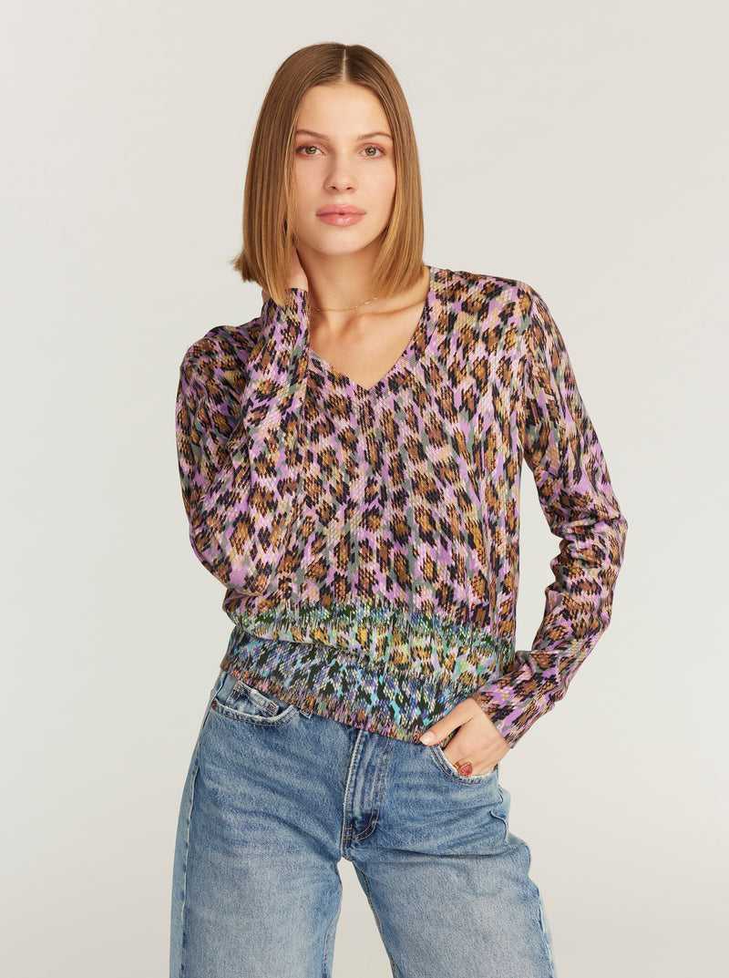 Multi Robert Graham Evelyn Long Sleeve Sweater | 394278DZF