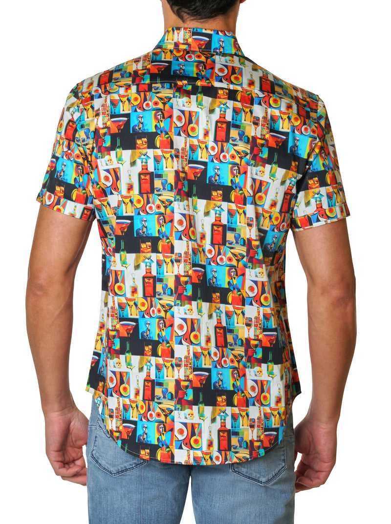 Multi Robert Graham Ice-cubist Short Sleeve Button Down Shirt | 704512QRI