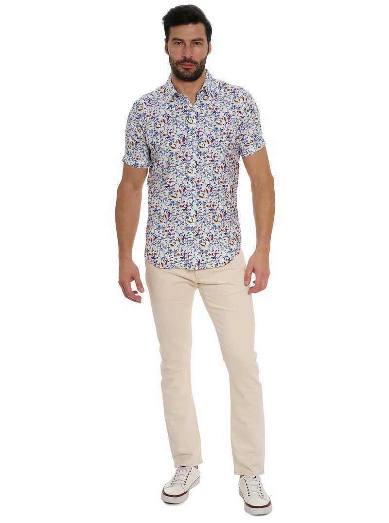 Multi Robert Graham Landon Short Sleeve Button Down Shirt | 175809ZIG