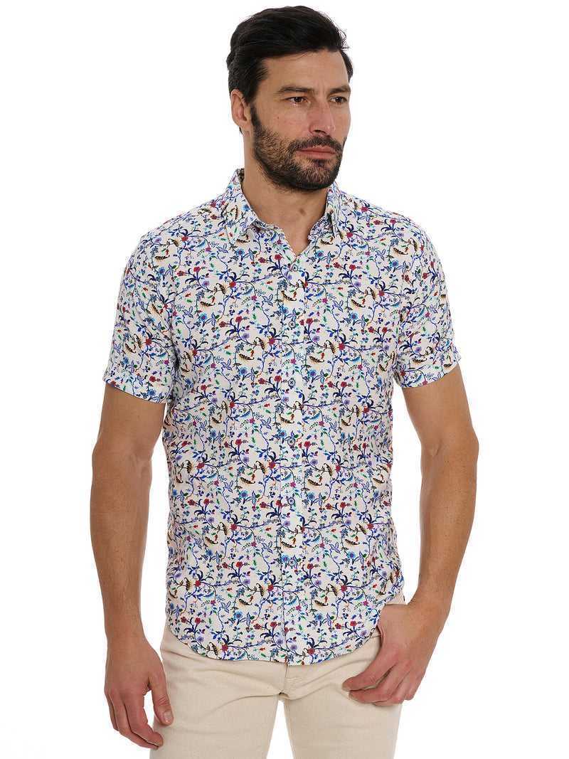 Multi Robert Graham Landon Short Sleeve Button Down Shirt Tall | 806274SGY