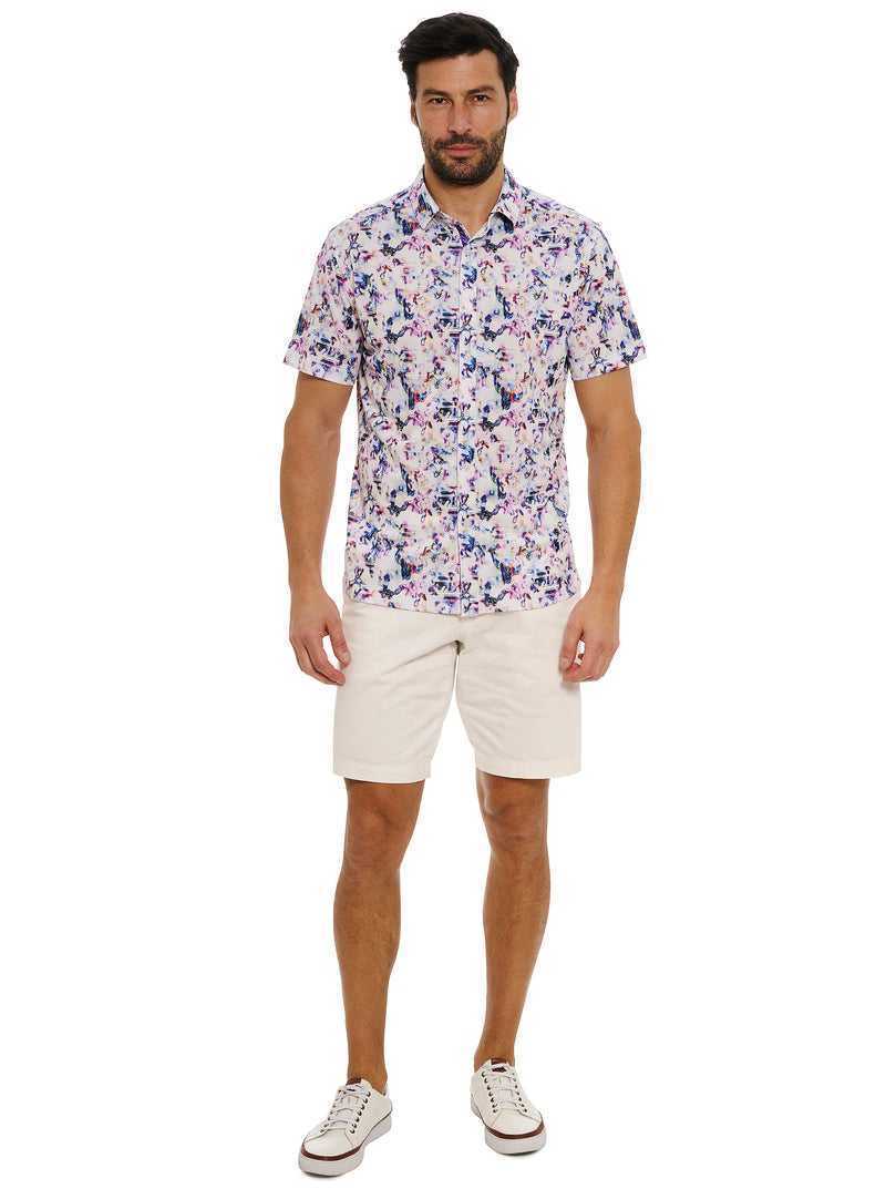 Multi Robert Graham Le Pelosa Short Sleeve Knit Shirt | 872651MJV