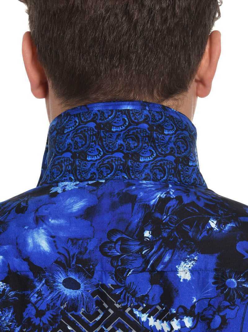 Multi Robert Graham Limited Edition Blue Universe Short Sleeve Button Down Shirt | 526390UGN