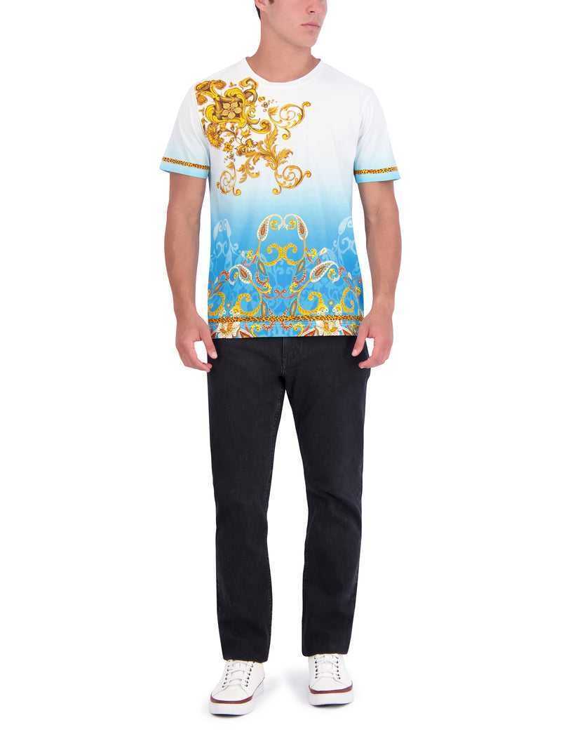 Multi Robert Graham Limited Edition Golden Scrolls T-shirt | 853607NLY