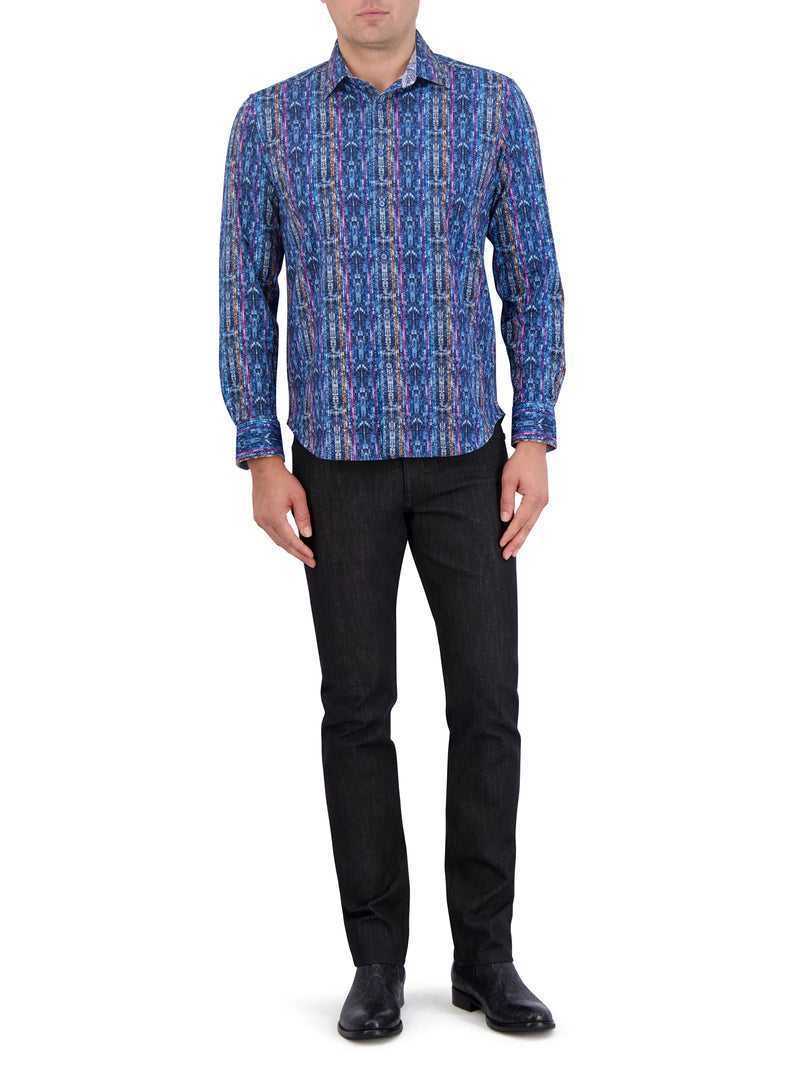 Multi Robert Graham Oasis Motion Long Sleeve Knit Shirt | 326079HCB