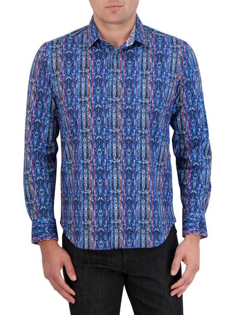 Multi Robert Graham Oasis Motion Long Sleeve Knit Shirt | 326079HCB