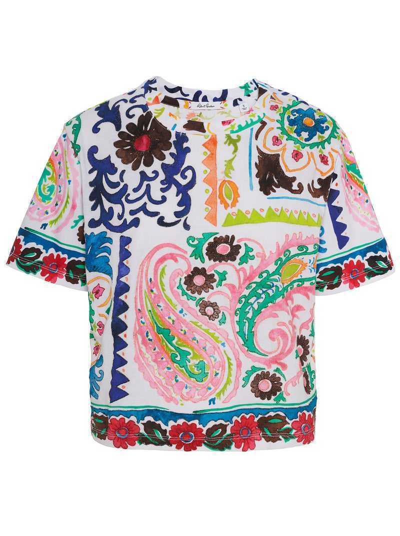 Multi Robert Graham Paisley Hearts T-shirt | 867123SEC