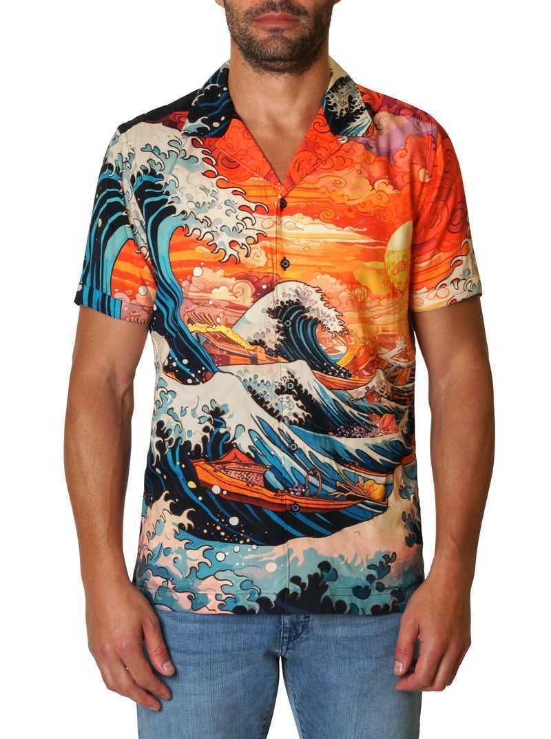 Multi Robert Graham Ride The Wave Short Sleeve Button Down Shirt | 537928SDI