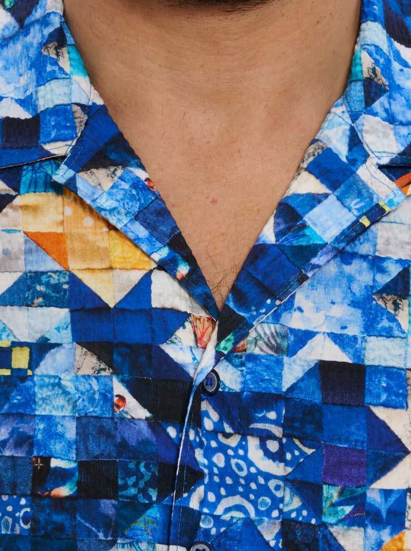 Multi Robert Graham Sashiko Short Sleeve Button Down Shirt | 164782FHX