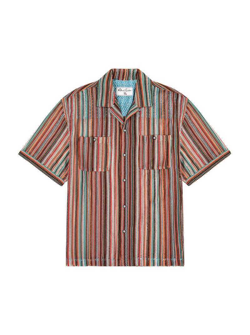 Multi Robert Graham Serape Short Sleeve Button Down Shirt | 893726CUR