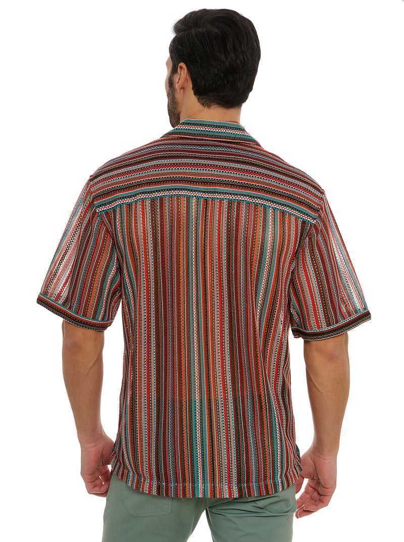 Multi Robert Graham Serape Short Sleeve Button Down Shirt | 893726CUR