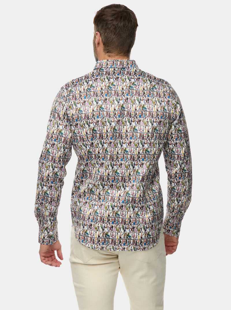 Multi Robert Graham Skeletal Stroll Long Sleeve Button Down Shirt | 907645CYT