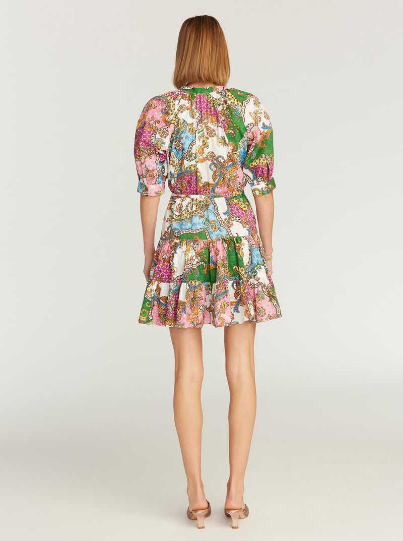 Multi Robert Graham Sydney Short Sleeve Dress | 136078VNQ