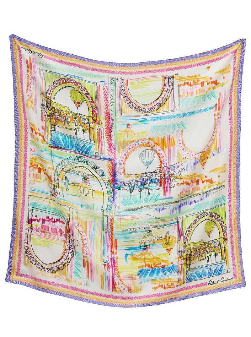 Multi Robert Graham Wanderlust Ride Silk Scarf | 125409VRC